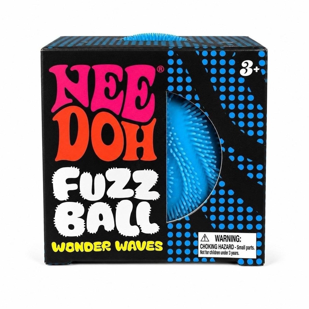 NeeDoh Fuzz Ball Wonder Waves Squishy Stress‎ Ball BLUE - Authentic